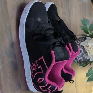 DC Women's Sneakers in Black and Pink